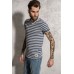 Brave Soul Men's Boson V-neck Stripe Contrast T-shirt