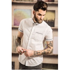 Brave Soul Men's Colvin Double Collar Checked Short Sleeve Shirt