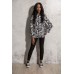 Brave Soul Women's Sheldon Marble Print Rain Mac