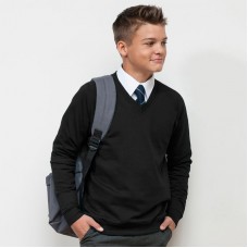 Awdis Youth's Academy Set In Sleeve V-neck Sweatshirt Awdis Youth's Academy Set In Sleeve V-neck Sweatshirt