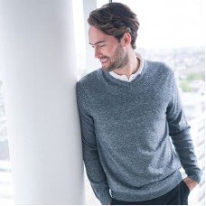 Henbury Men's V-neck Marl Sweater