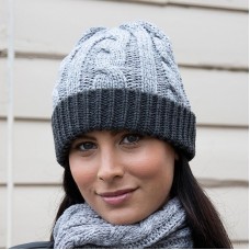 Result Winter Essentials Adult's Shades Of Grey Knitted Hat