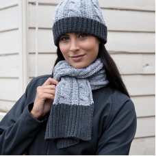 Result Winter Essentials Adult's Shades Of Grey Knitted Scarf