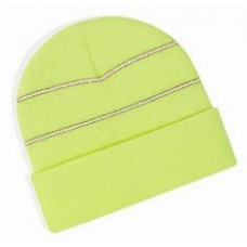 Beechfield High-viz Knitted Striped Hat