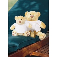 Mumbles Honey Teddy Bear Wearing A Velour T-shirt