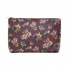 Ollie And Nic Exclusive Winter Pansy Wash Bag In Aubergine