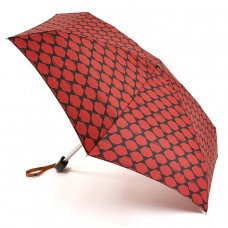 Lulu Guinness Umbrella In Lips Grid Red Design