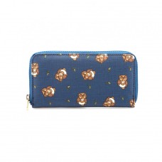 Ollie And Nic Exclusive Errol Owl Print Large Purse In Navy