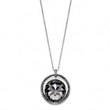 Fiorelli Costume Large Stone Round Crystal Pendant Necklace