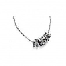 Fiorelli Costume Multi Disc Silver Necklace With Crystals
