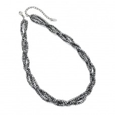 Fiorelli Costume Heamatite Faceted Bead Twist Necklace