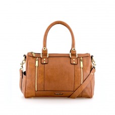 Ollie And Nic Alison Barrel Handbag In Tan