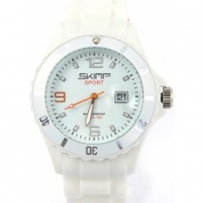 Skimp Ambitieuse Watch In White With White Face