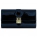 Florian London Iconic Alice Clutch Bag In Black Patent