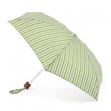 Orla Kiely Umbrella In Green And Cream Small Bi-colour Stem Range