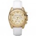 Michael Kors Watch In White & Gold - Chronograph