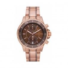 Michael Kors Watch In Rose Gold And Brown - Chronograph