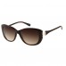 Guess By Marciano Sunglasses In Brown Over Tan Horn Oversized Cats Eye