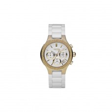 Dkny Watch Ceramic Chronograph White And Gold