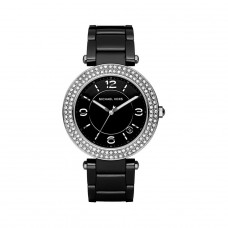 Michael Kors Ceramic Watch Black And Silver