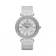 Michael Kors Ceramic Watch White & Silver