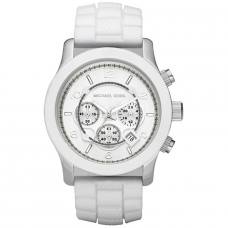 Michael Kors Watch In White And Stainless Steel  - Chronograph