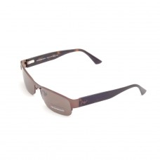 Armani Half Jacket Sunglasses In Brown Rectangles