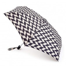 Lulu Guinness Umbrella - Black And White Chevron Tiny 2