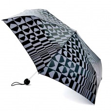 Lulu Guinness Umbrella In Checkerboard Design