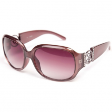 Guess Sunglasses In Rectangles With Diamante Logo Colour: Purple