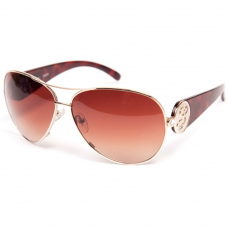 Guess Sunglasses Classic Aviator Style In Black Colour: Black