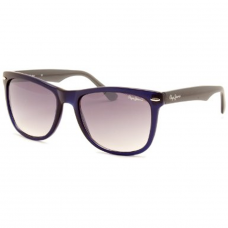 Pepe Jeans Zack Wayfarer Style In Transparent Navy Blue