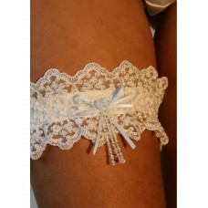 Ivory Bow Garter By Diki