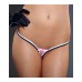 Titlion Lace Up Two Tone Thong Panties