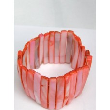 Pink Stretchy Shell Bracelet