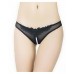 Black Pearl Embroidered Beaded G-string