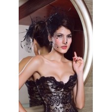 Black Net Mini Top Hat