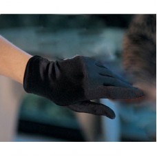 Wrist Length Black Satin Gloves