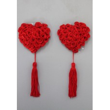 Red Rose Nipple Covers