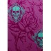 Large Winged Skull Pink Blue