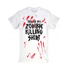 Womens This Is My Zombie Killing White