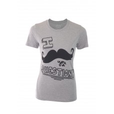 Womens Moustache You Grey
