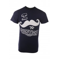 Mens Moustache You Navy