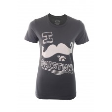 Womens Moustache You Charcoal
