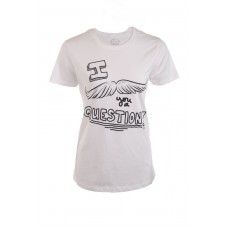 Womens Moustache You White