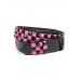Pink And Black Checked Studded