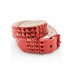 Red Studded Metallic