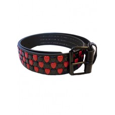 Heart Studded Black Red Heart Studded Black Red