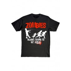 Mens Zombies Always Ahead Black