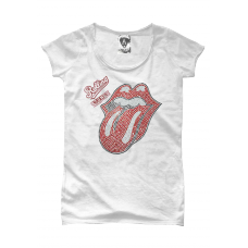 Womens The Rolling Stones Red Tongue Diamante